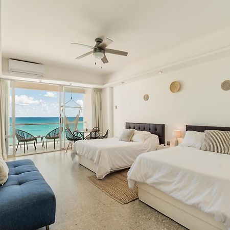 *Turquoise Escape- Beachfront Studio By Casa Paraiso* カンクン エクステリア 写真