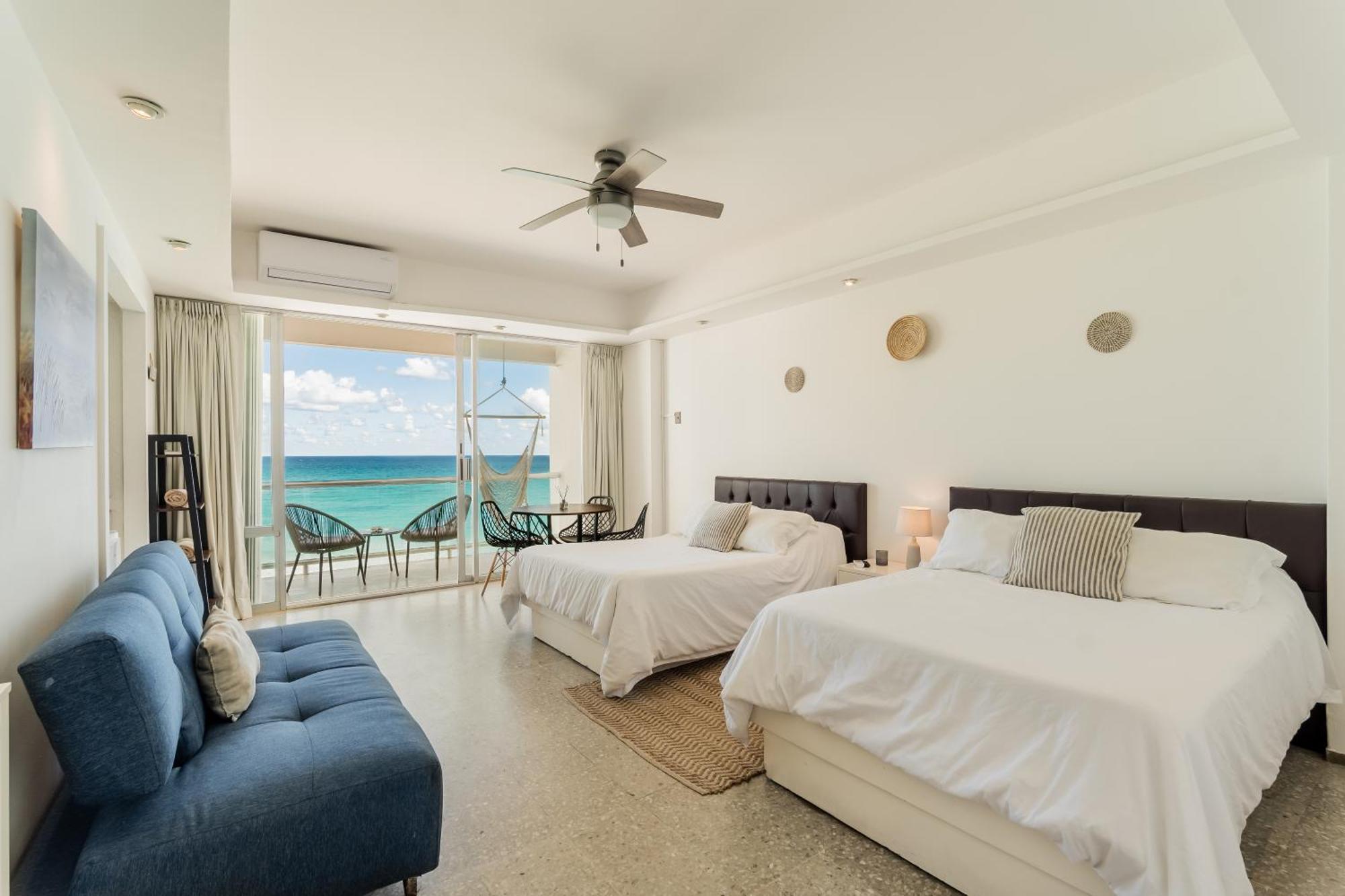 *Turquoise Escape- Beachfront Studio By Casa Paraiso* カンクン エクステリア 写真